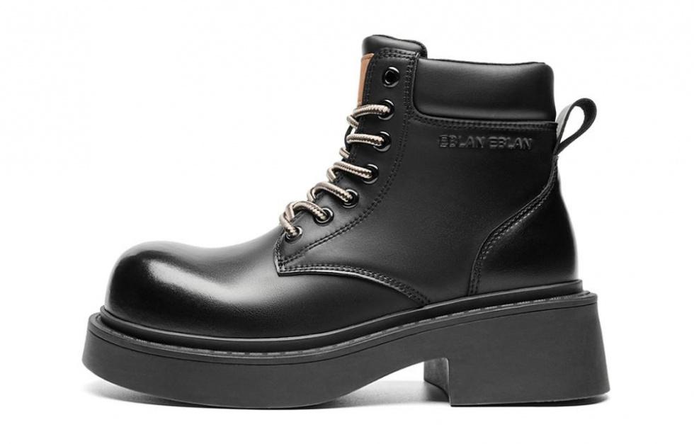 EBLAN Short Mid-Calf Martin Boot Women's Black