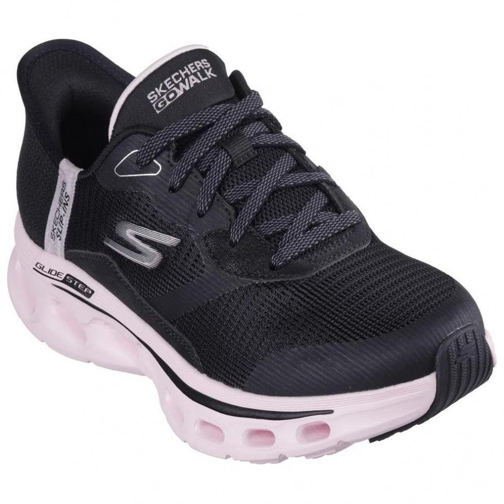Skechers WOMEN'S GO WALK Anti-Slip Wear-Resistant Low-Top Casual Shoes Women's Black Pink