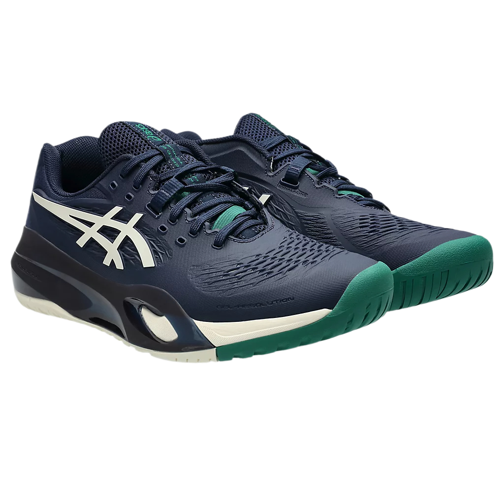 Asics GEL RESOLUTION X Abrasion Resistant Low top Tennis Shoes Men's Marine Blue