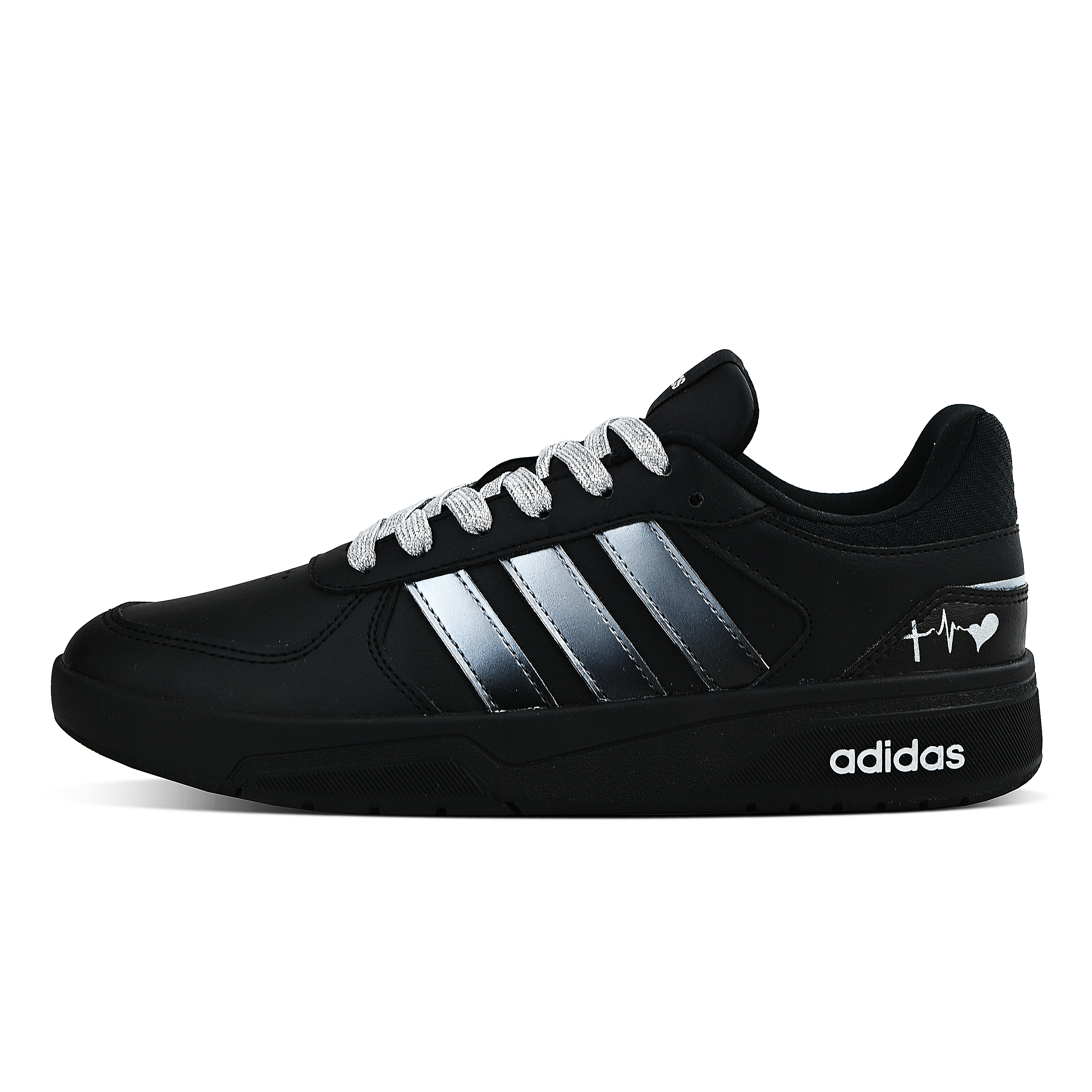 Adidas Neo Courtbeat Black Lovers Abrasion Resistant Low top Skateboard Shoes Unisex Black