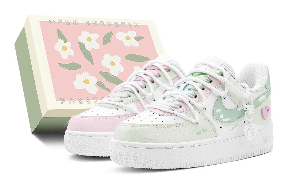 Nike Air Force 1 Skateboard Shoes Women's Low-Top Green