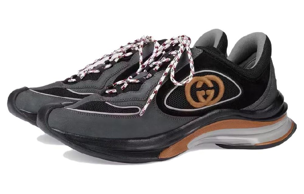 GUCCI RUN Low-Top Sports Casual Shoes Men's Black