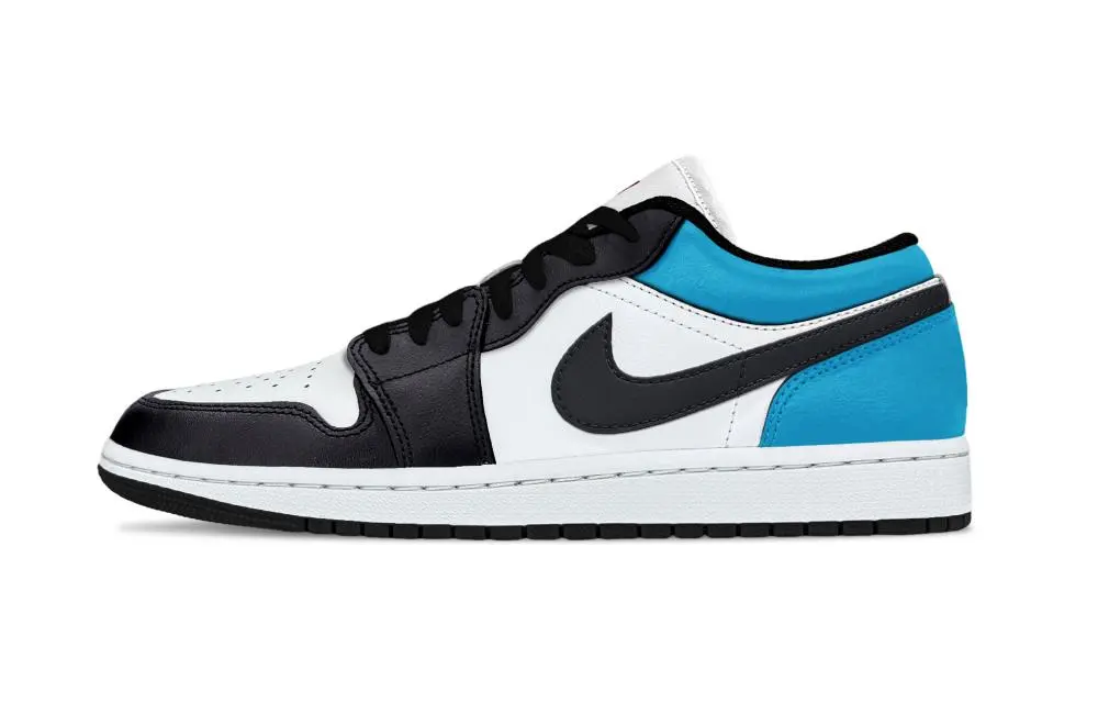 Jordan Air Jordan 1 Glacier Blue Balance Low top Vintage Basketball Shoes Unisex Blue White