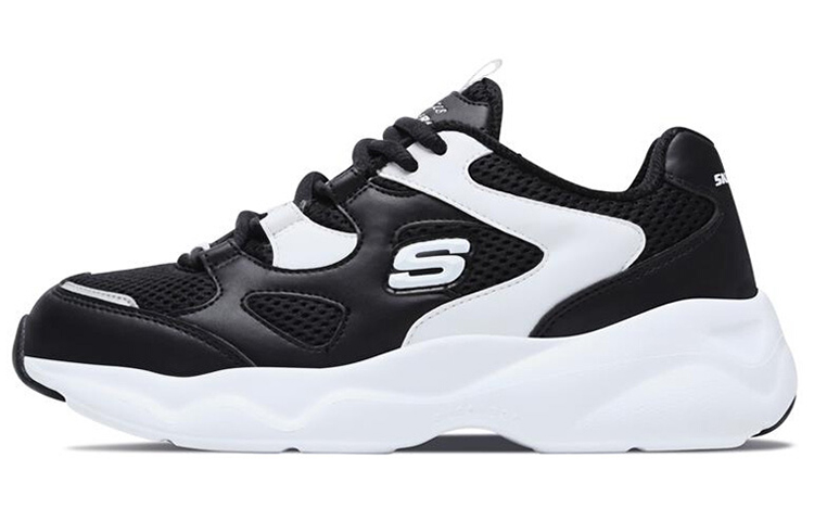 Skechers D'Lites Low Top Daddy Shoes White/Black Women's