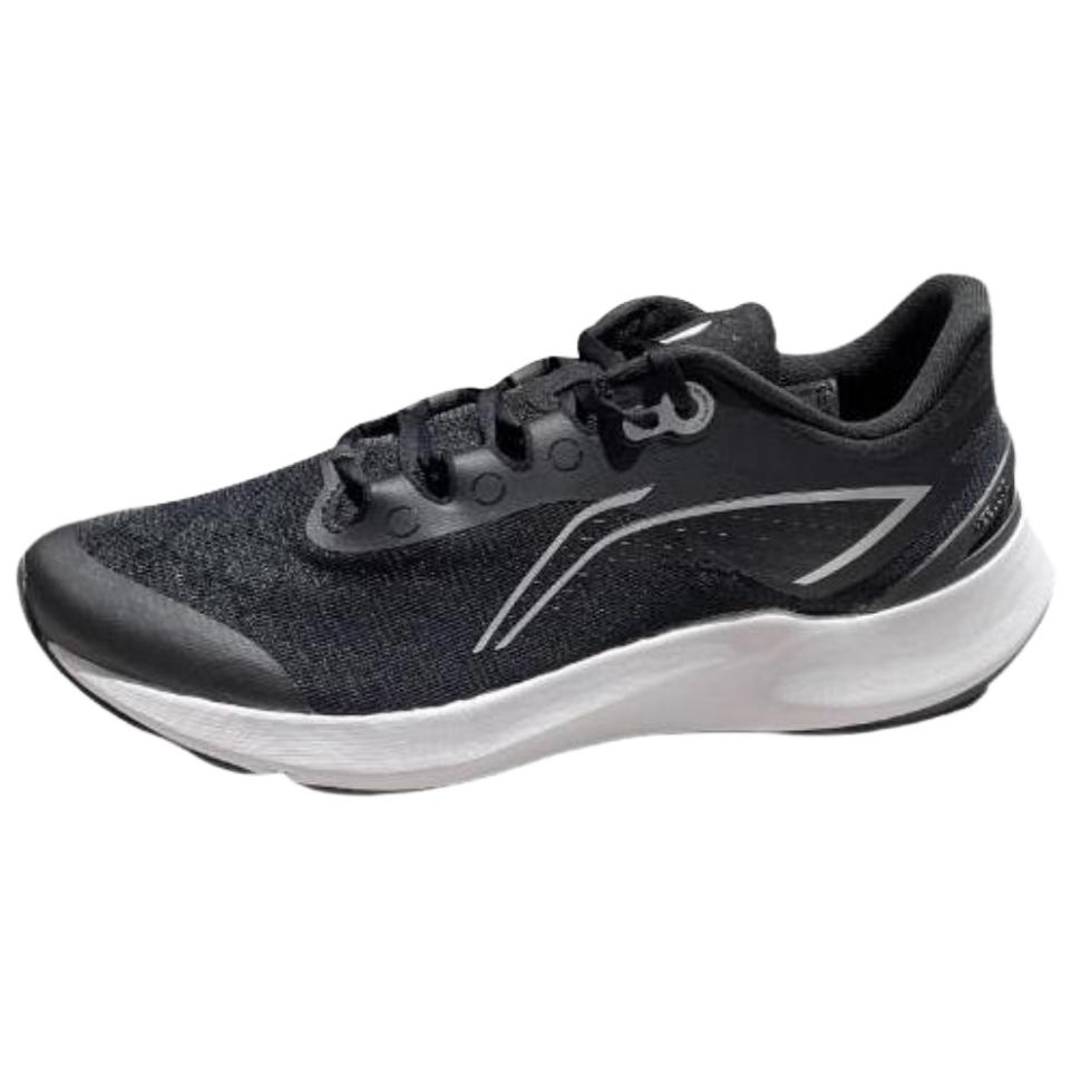 LiNing Cushioning Wear-Resistant Low-Top Casual Running Shoes Men's Black White