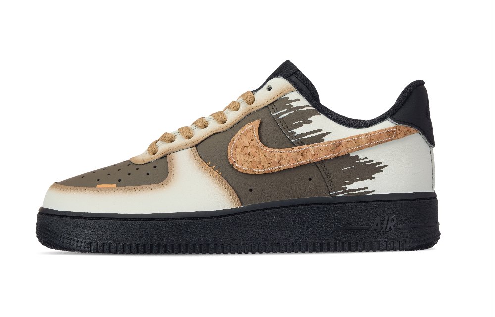 Nike Air Force 1 Skateboard Shoes Unisex Low Top Brown/Black/Gray/White