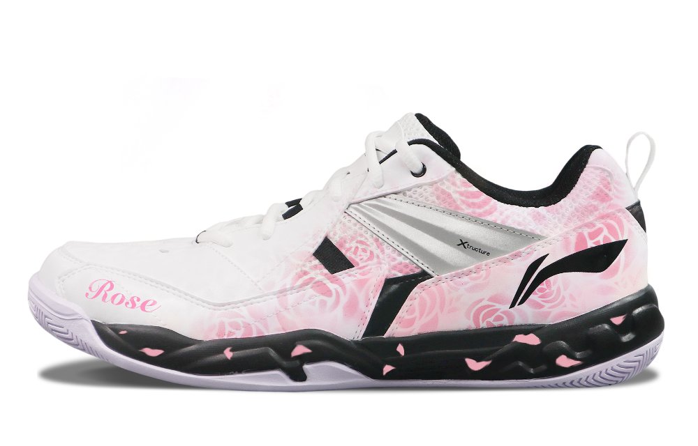 LiNing Koba Slip Resistant, Abrasion Resistant, Breathable Low Top Badminton Shoes Men's Pink