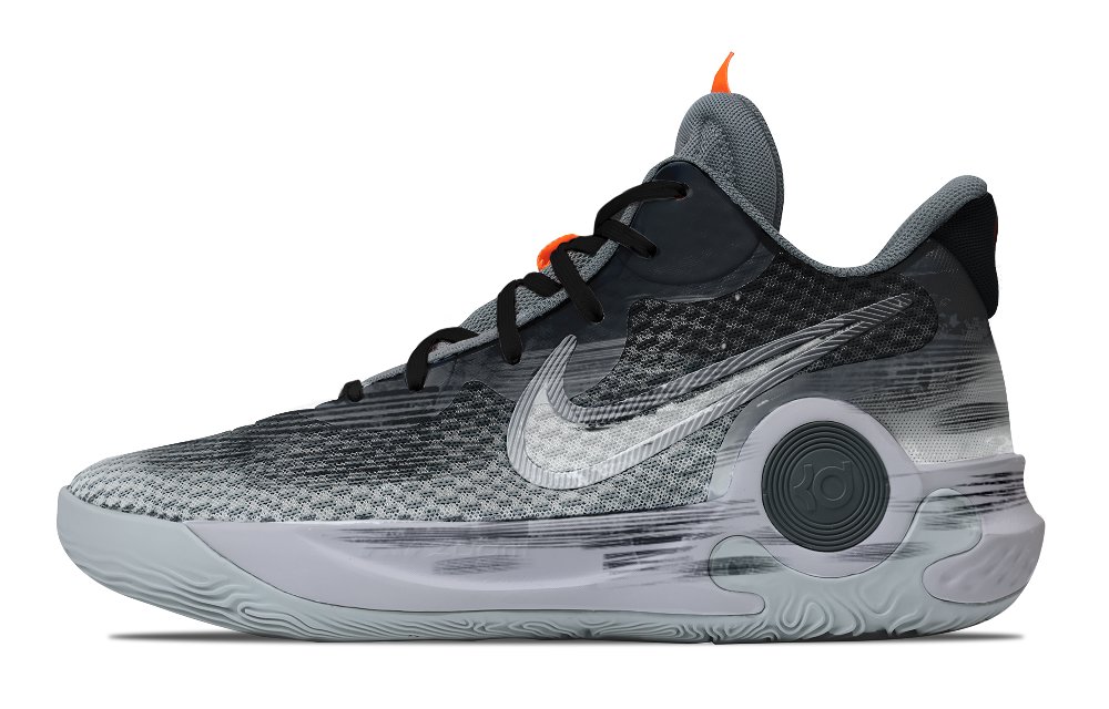 Nike KD Trey 5 IX Cushioning Wear-Resistant Mid-Top Basketball Shoes Unisex Black Gray Color