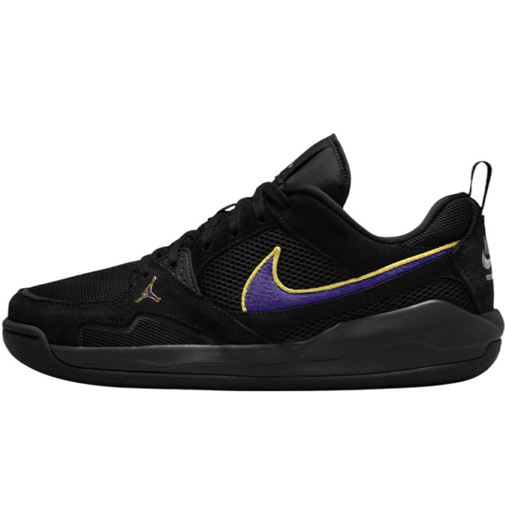 Jordan CMFT Era Abrasion Resistant Low Top Casual Shoes Men's Black Purple Yellow