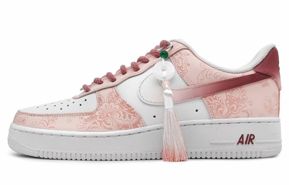 Nike Air Force 1 Anti-Slip Wear-Resistant Low-Top Skateboard Shoes Men's Red White