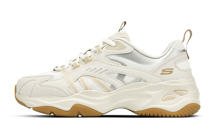 Skechers D'LITES 4.0 Fresh Look Bear Collection Breathable Lightweight Low-Top Casual Shoes Women's Natural