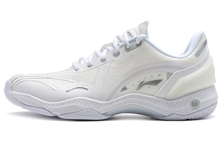 LiNing Raid Cushioning, Wear Resistant Low top Badminton Shoes Unisex White Beige