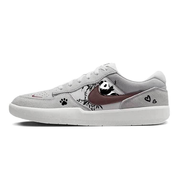 Nike SB Force 58 Skateboard Shoes Unisex Low-Top Gray Brown