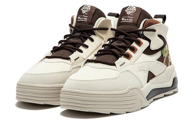 361° Anti Slip Wear Resistant High Top Winter Padded Skateboard Shoes Men's Ecru