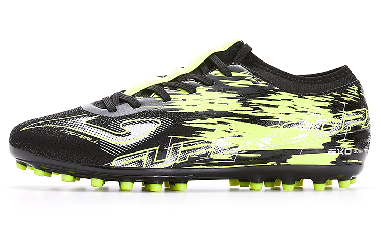 Joma AG Rubber Short Studs Wear-Resistant Coverage Soccer Shoes Men's Black Yellow