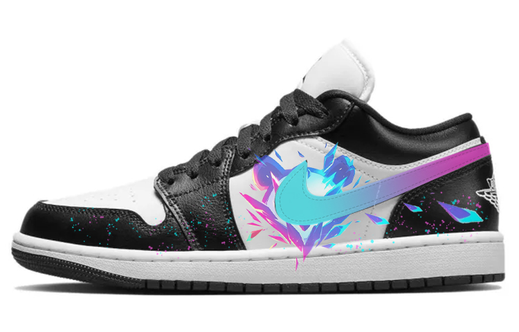 Jordan Air Jordan 1 Vintage Basketball Shoes Women's Low Top Black/White