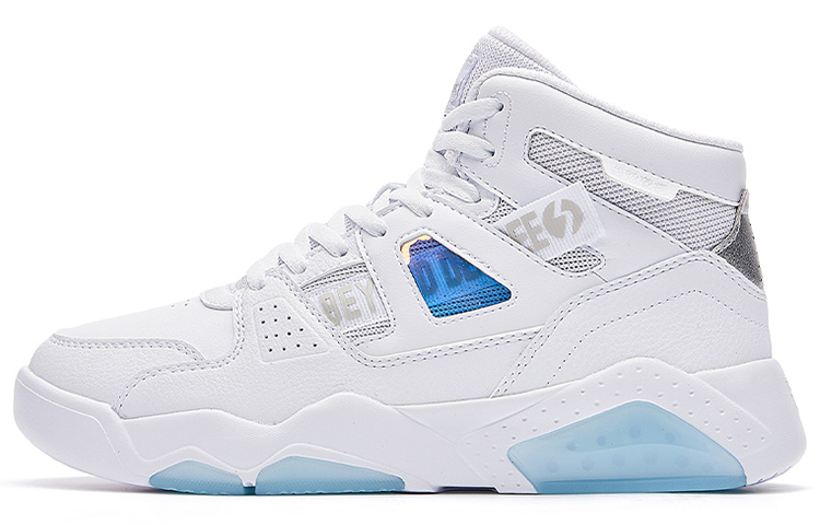 361° Warm Anti-Slip And Wear-Resistant High-Top Skateboard Shoes Women's White Gray