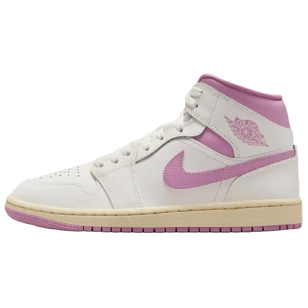 JORDAN Air JORDAN 1 Vintage Basketball Shoes Women's Mid-Top White Purple