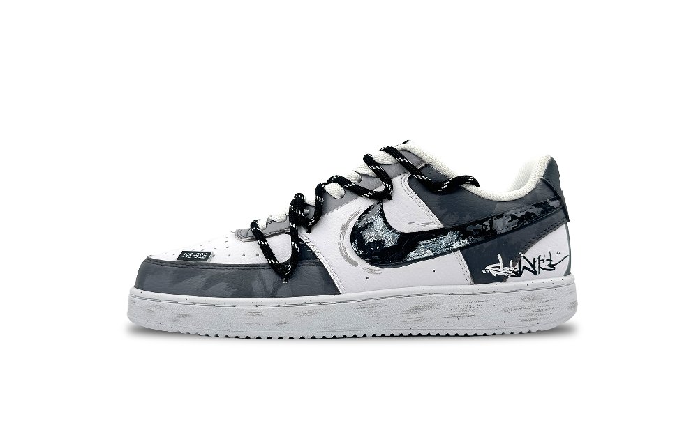 Nike Court Vision 1 Lightweight Anti-Slip Low-Top Skateboard Shoes Men's Gray Black