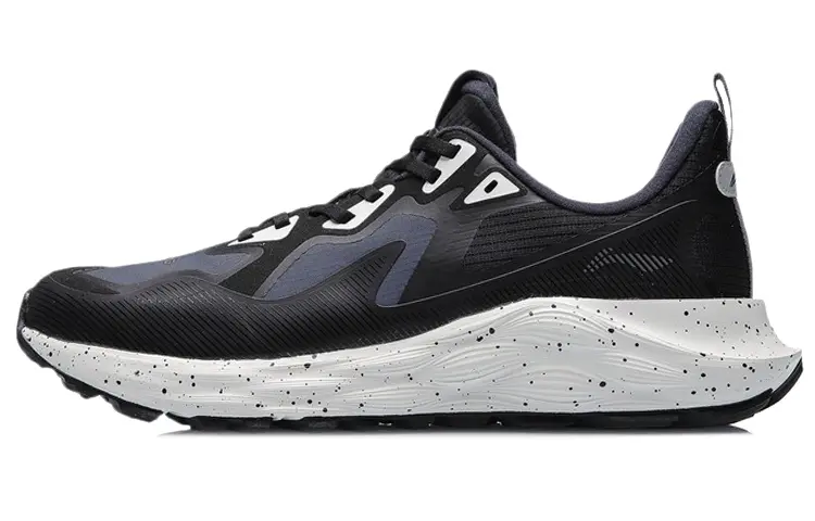 LiNing Cloud Shield Rebound Shock Absorbers Low top Running Shoes Unisex Black Gray