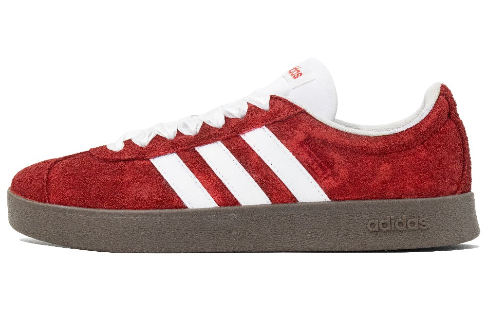 Adidas VL COURT 2.0 Red Rhythm Anti Slip Wear Resistant Low Top Skateboard Shoes Unisex Red