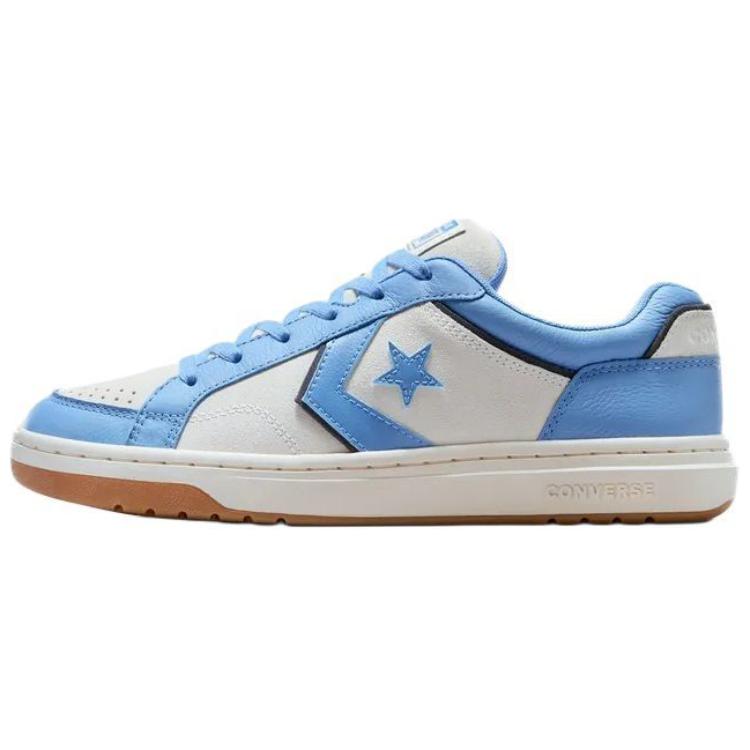 Converse Pro Blaze Classic Anti Slip Wear Resistant Low Top Skateboard Shoes Unisex White Blue