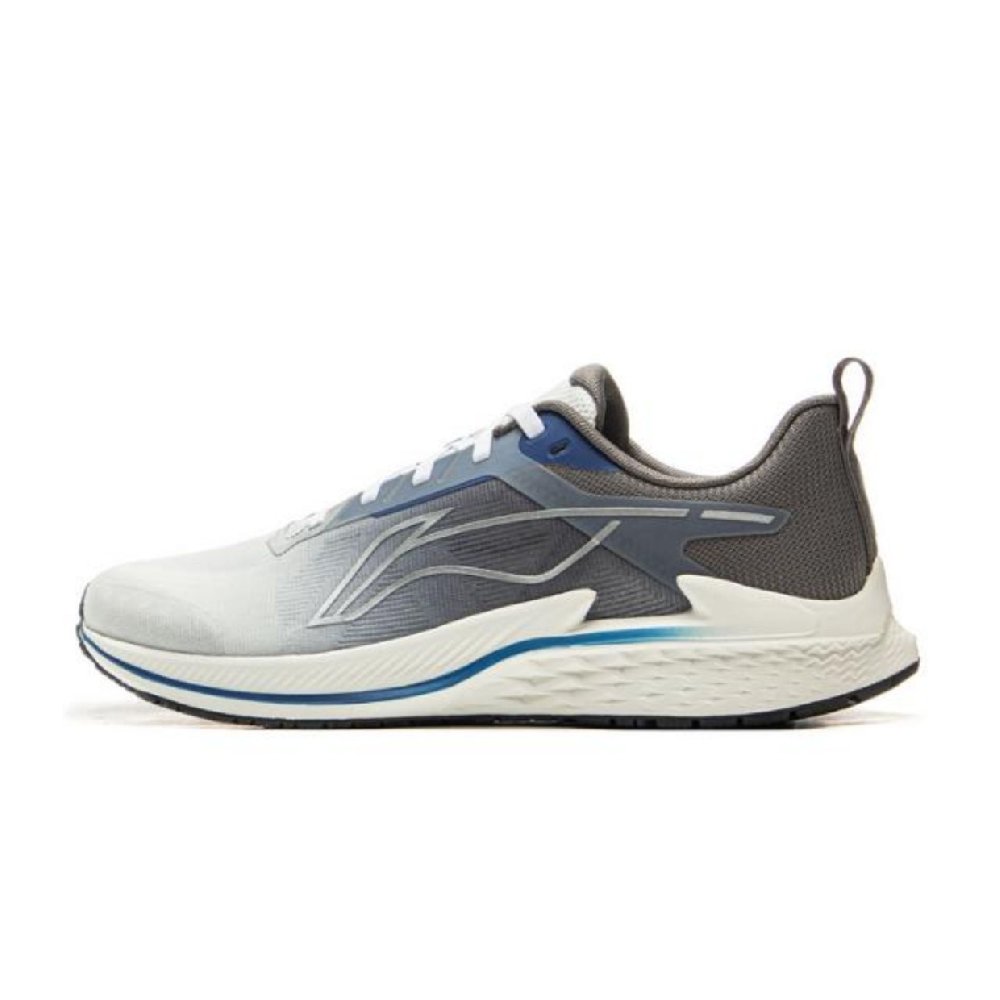 LiNing Anti Slip Wear Resistant Low Top Casual Running Shoes Men's White Gray