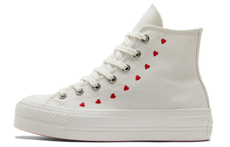 Converse Chuck Taylor All Star Lift Hi White Red Women's