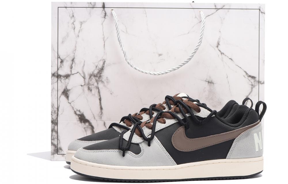 Nike Court Borough Anti-Slip Wear-Resistant Low-Top Skateboard Shoes Men's Gray Brown