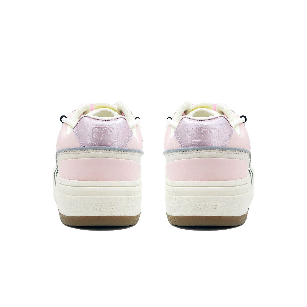 MLB Chunky Liner Anti-Slip Wear-Resistant Low-Top Skateboard Shoes Unisex Beige Pink