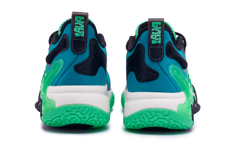 361° LAVA 2.0 Ignite On Touch Cushioning Wear-Resistant Low-Top Performance Basketball Shoes Men's Turquoise