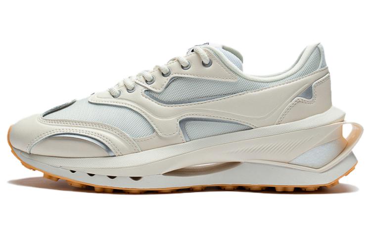 LiNing Square And Round 92Premium Cushioning, Wear Resistant Low Top Casual Shoes Men's Ecru