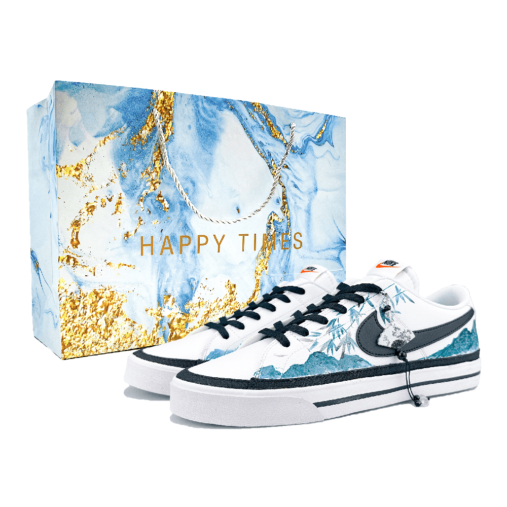 Nike Court Legacy Low Top Skateboard Shoes Men's Ink Blue