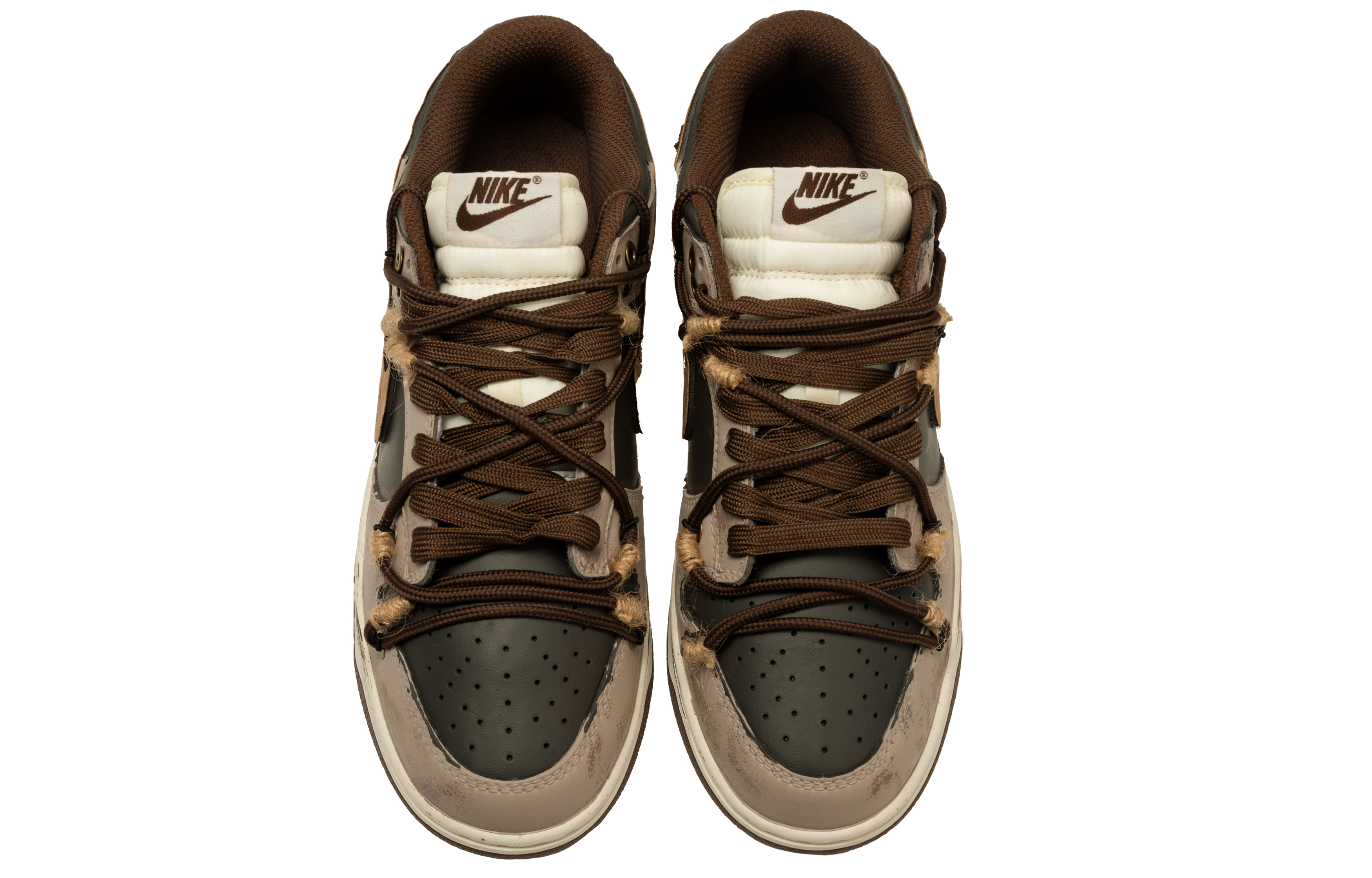 Nike Dunk Slip Resistant Abrasion Resistant Low top Skateboard Shoes Women's Brown Black купить в интернет-магазине Yoocart с быстрой доставкой по России.