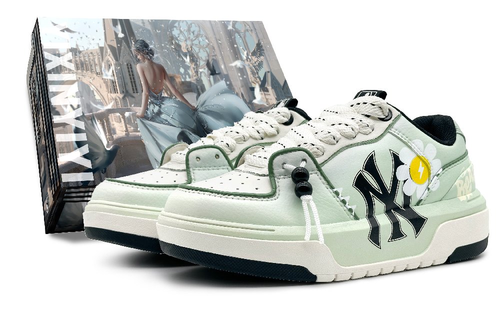 MLB Chunky Liner Skateboard Shoes Unisex Low Top White/Black