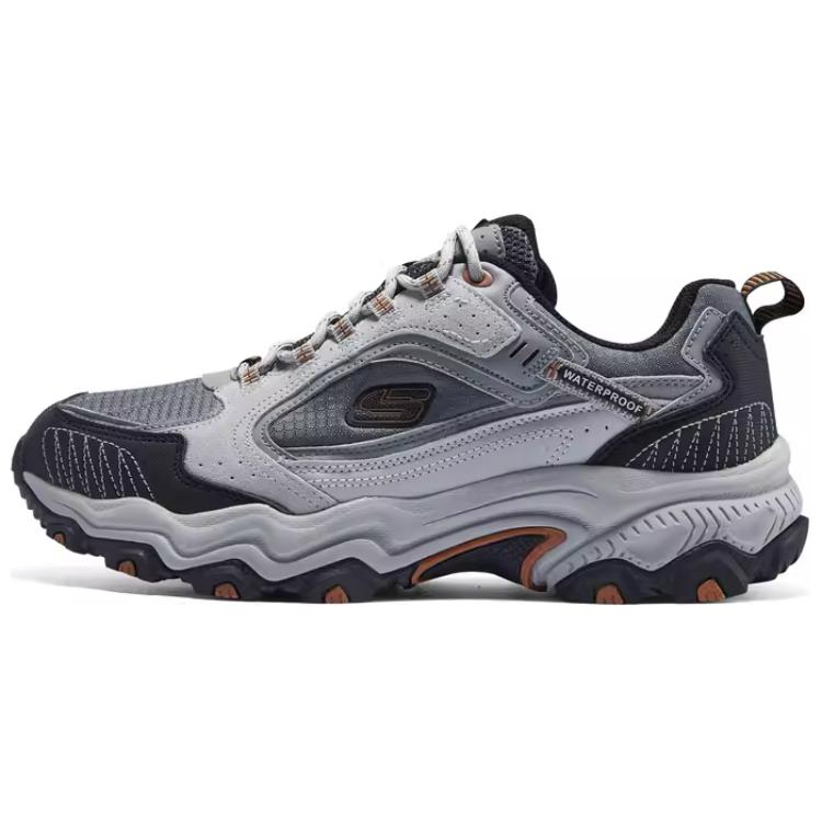 Skechers OUTDOOR Cushioning Coverage Support Low-Top Trekking Shoes Men's Gray Black
