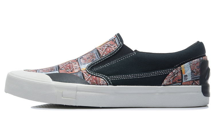 LiNing Slip Resistant, Abrasion Resistant, Lightweight Cushioning Low Top Skateboard Shoes Men's Black