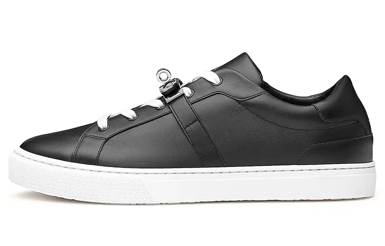 HERMES Day Collection Low Top Stylish Skateboarding Shoes Men's Black