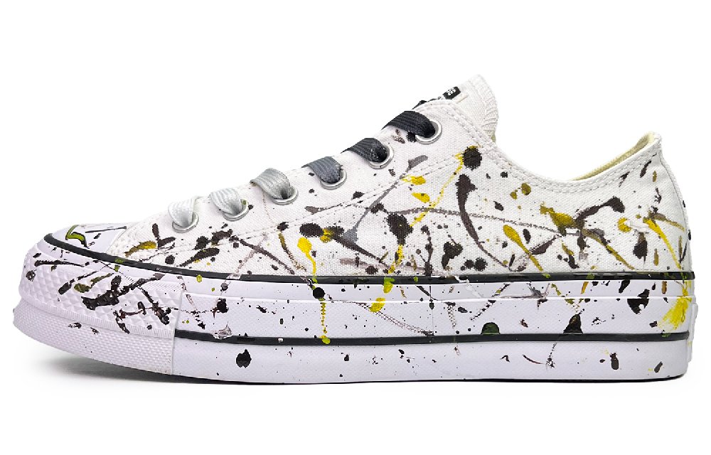 Converse Chuck Taylor All Star Anti-Slip And Wear-Resistant Lightweight Low-Top Canvas Shoes Unisex Black White Yellow