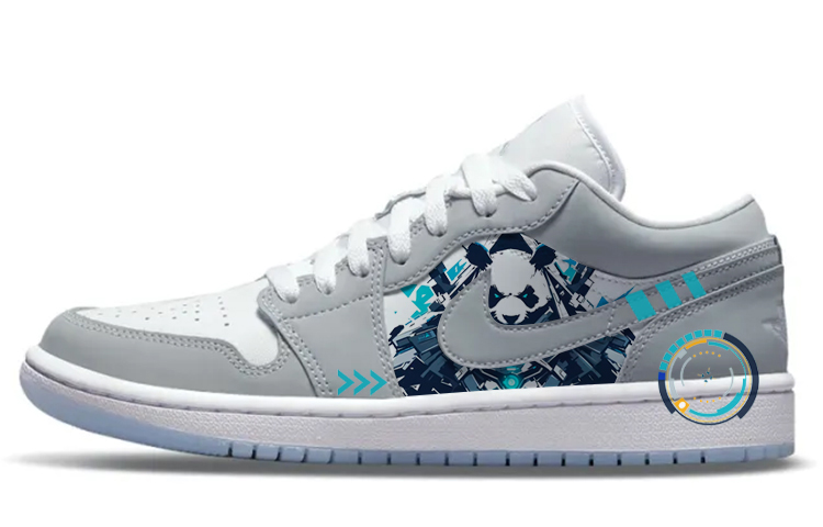 JORDAN Air JORDAN 1 Vintage Basketball Shoes Women's Low Top Gray/White