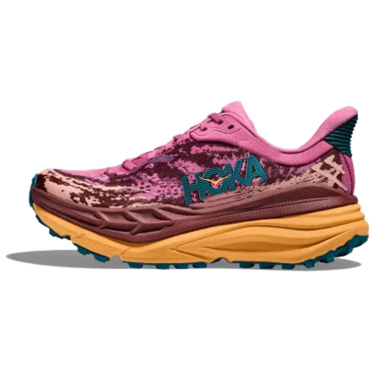 HOKA ONE ONE Cushioning Wear-Resistant Low-Top Running Shoes Women's Red Yellow