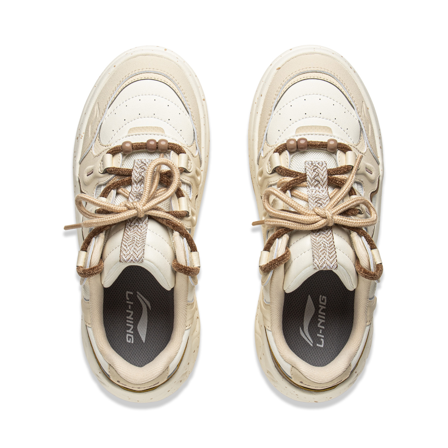 LiNing Cheese 3.0 Slip Resistant, Abrasion Resistant, Lightweight Low Top Skateboard Shoes Women's Ecru Dune Khaki купить в интернет-магазине Yoocart с быстрой доставкой по России.