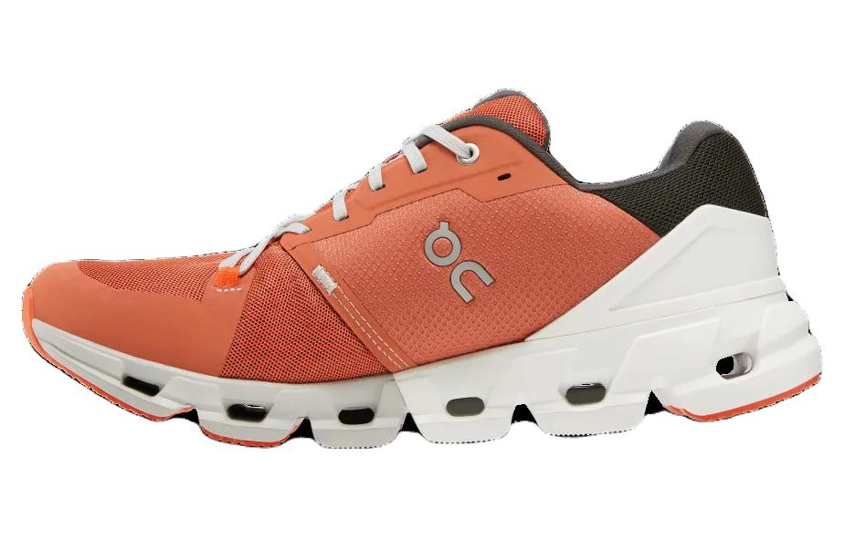 On Cloudflyer 4 Cushioning Low Top Running Shoes Men's Orange White