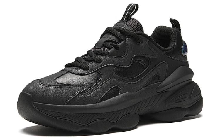 Anta Nut Shoes Cushioning, Wear Resistant Low top Chunky Sneakers Women's Black