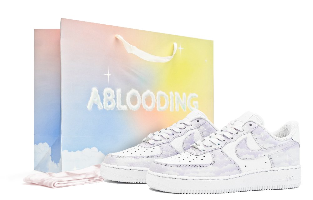 Nike Air Force 1 Low ABLOODING Low-Top Skateboard Shoes Women's Taro Purple