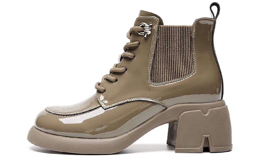 EBLAN Short Chelsea Boots Women's Khaki
