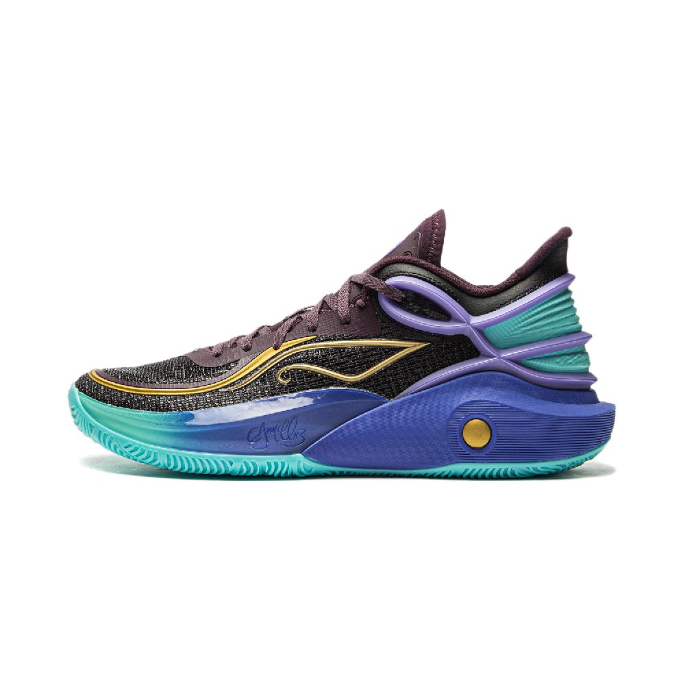 LiNing CJ-3 Anti-Slip And Wear-Resistant Lightweight Rebound Low-Top Basketball Shoes Men's Black Blue