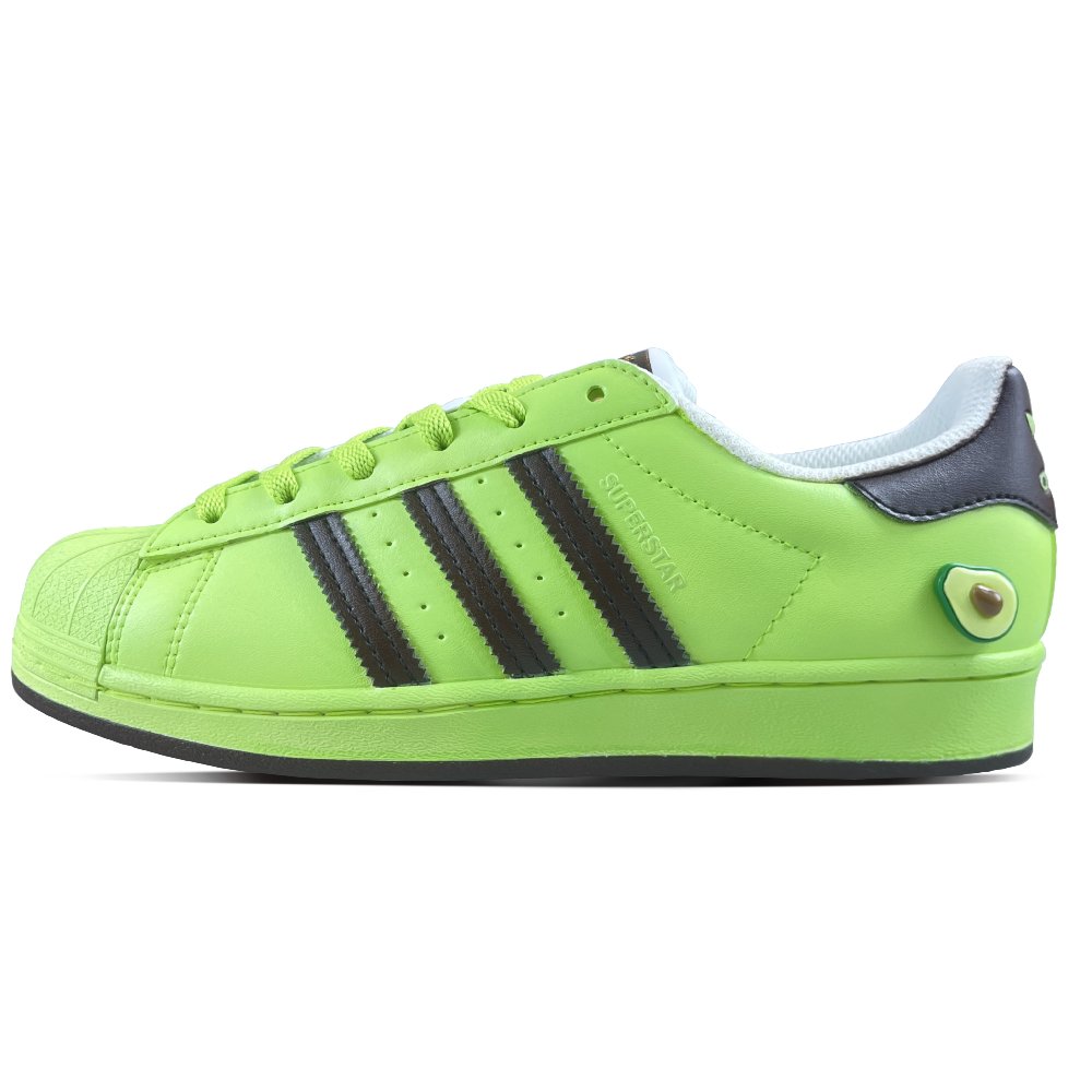 Adidas Originals SUPERSTAR Slip Resistant Low top Skateboard Shoes Unisex Avocado Color Scheme