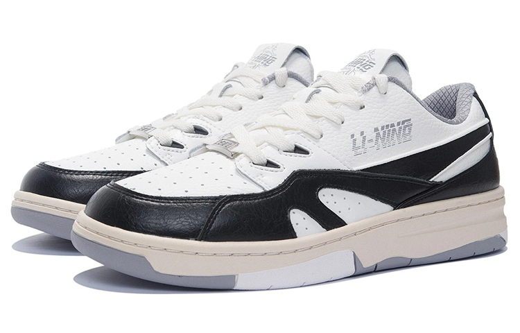 LiNing 937 Low-Top Skateboard Shoes Men's Black White