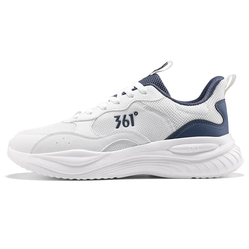 361° Stroll Slip-Resistant Breathable Lightweight Low-Top Casual Shoes Men's White Blue